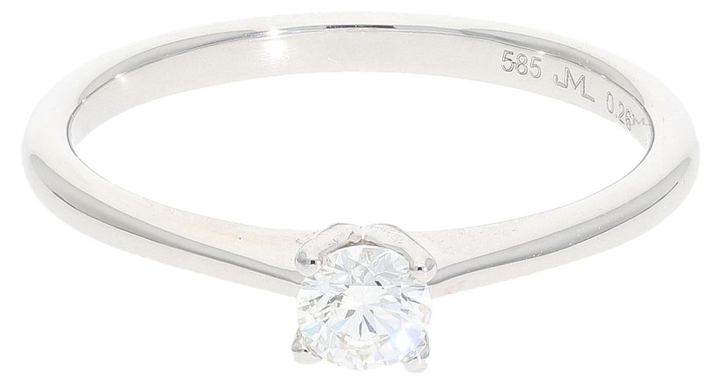 JuwelmaLux Ring 585 Weißgold mit Brillant JL10-07-1418 56 Produktbild 