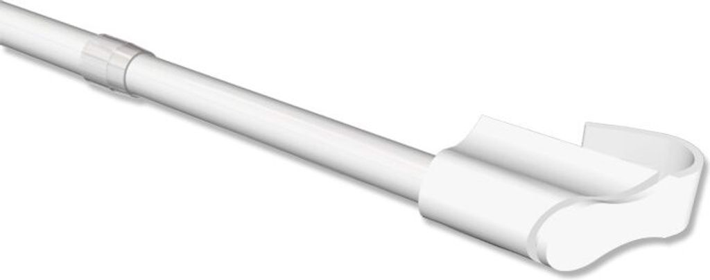 Interdeco Klemmfix Klemmstange, Scheibenstange Weiß Modell Sitefix, 85-135 (Packung 2 Stück)