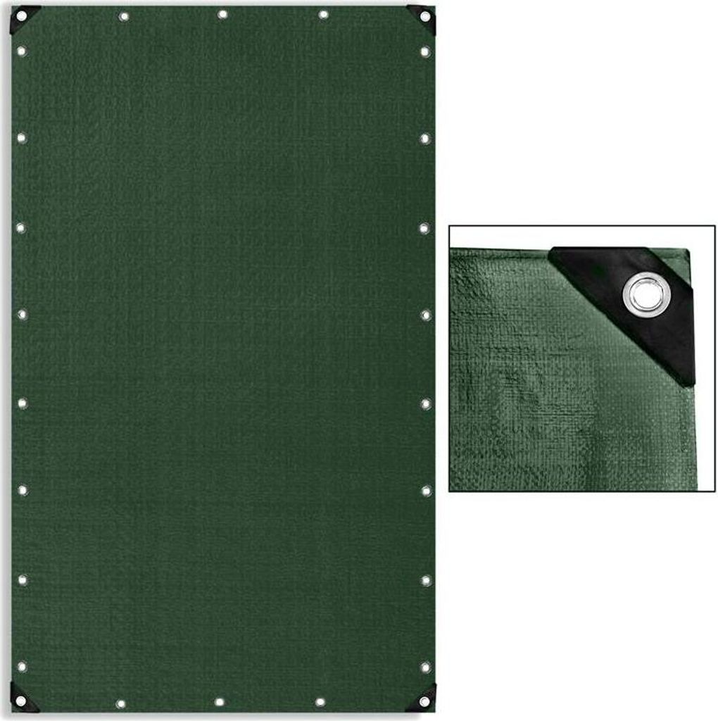 Abdeckplane Gartenplane Holzplane 180 g/m² Grün 3x4 m Gewebeplane Industrieplane