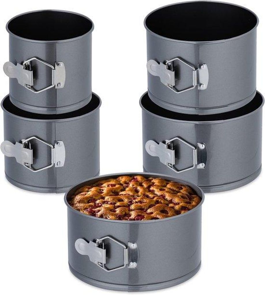 Famanu Springform-Set 4 Stück Ø 12 14 16 18 20 cm, hohe Backformen mit Antihaftbeschichtung