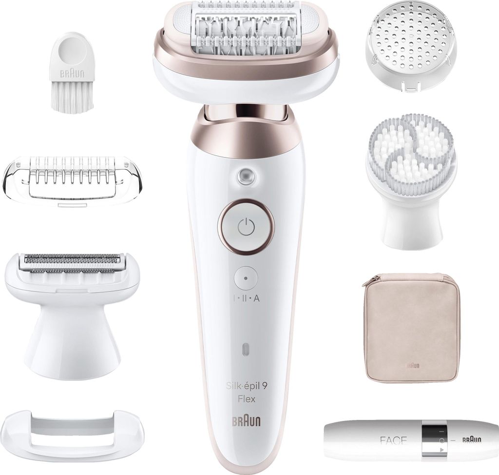 Braun Silk-épil 9 Flex 9-360 3D 40 Pinzette Rose, Weiß Produktbild 
