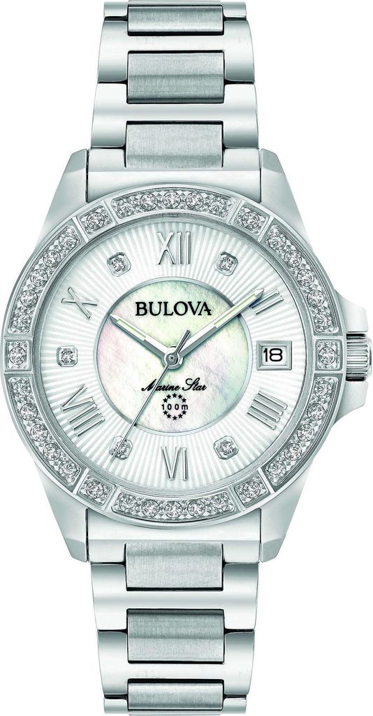 Bulova 96R232 Damenuhr Marine Star Diamond 32mm 10ATM