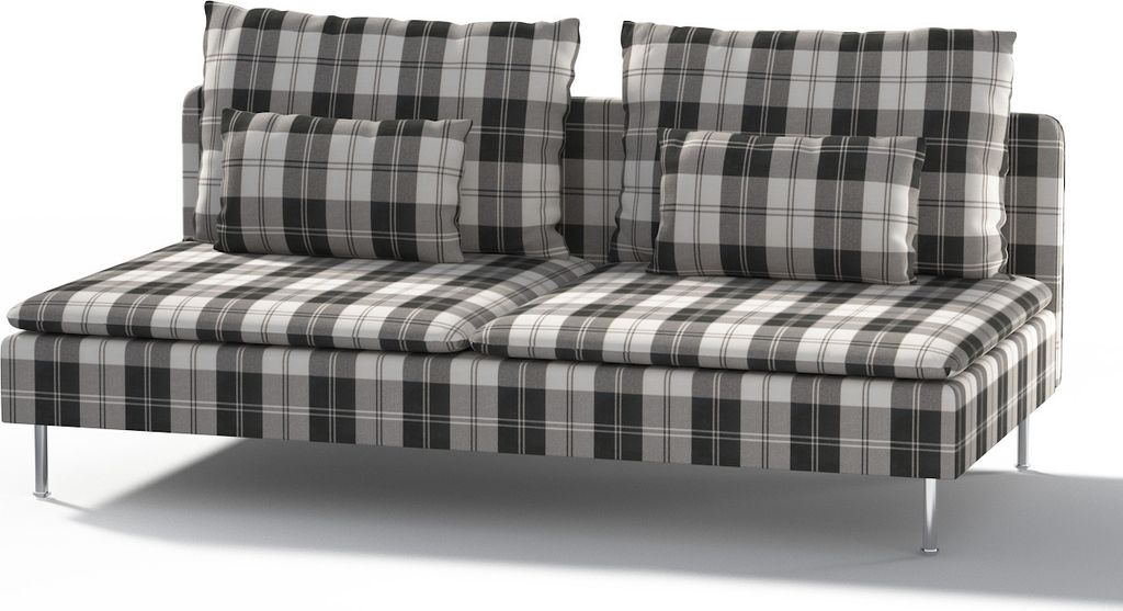Dekoria Bezug für Söderhamn Sitzelement 3, schwarz- weiss, Bezug für Sitzelement 3