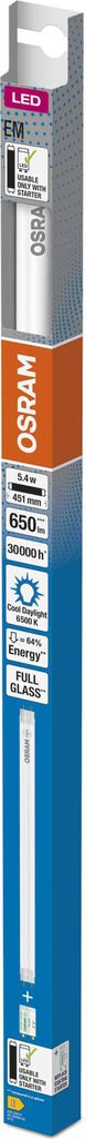 OSRAM LED Röhre T8 EM KVG 43,8cm 5.4W 865 G13 650lm 6500K Produktbild 