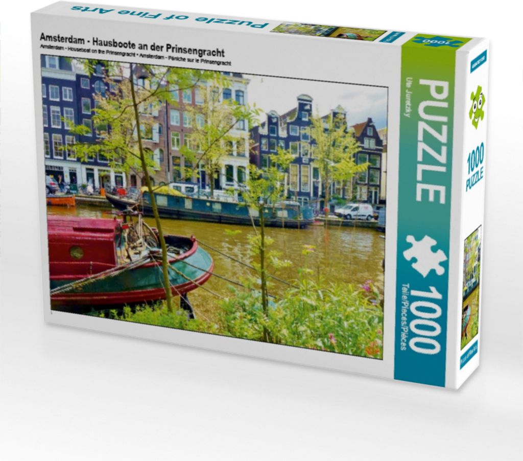 Calvendo Amsterdam - Hausboote an der Prinsengracht 1000 Teile Puzzle quer 640x480mm, Juretzky Ute; 7401007