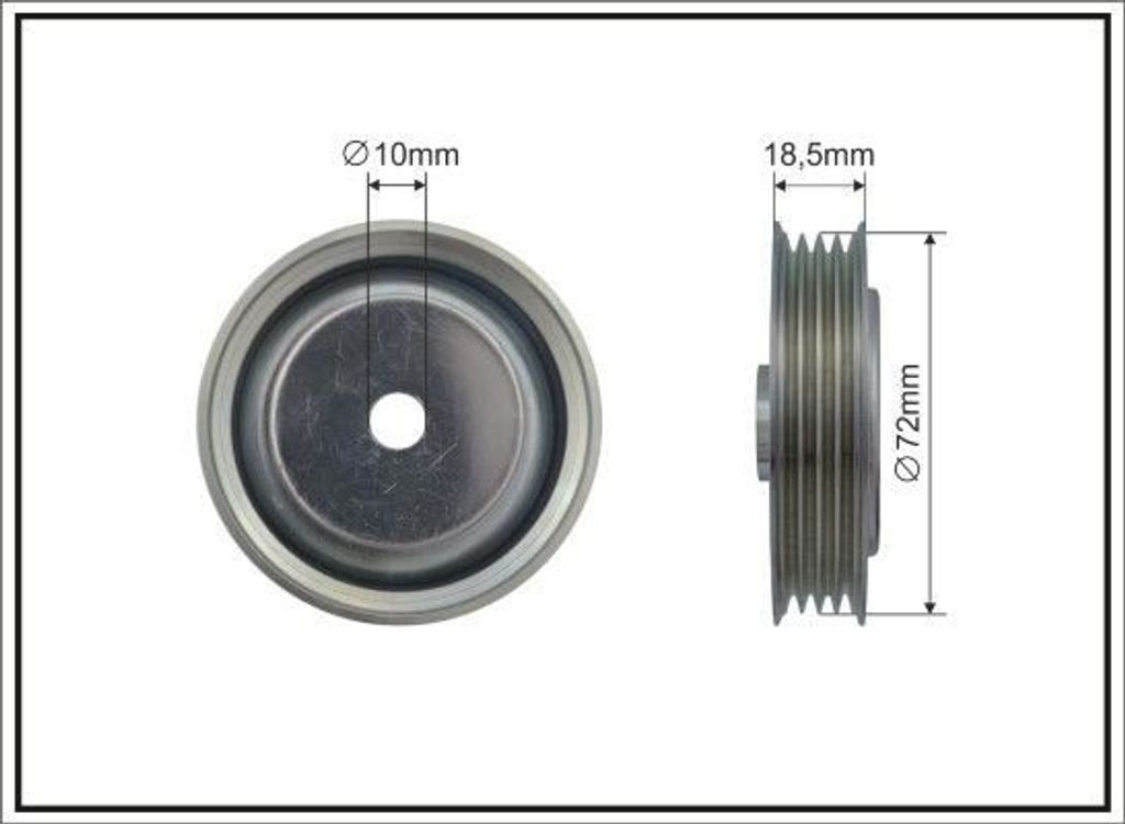 CAFFARO 432-143 Umlenkrolle Keilrippenriemen 72mm für VOLVO 850 Kombi (855) für HONDA CIVIC VI Hatchback (EJ, EK) für SUBARU FORESTER (SG) für ...