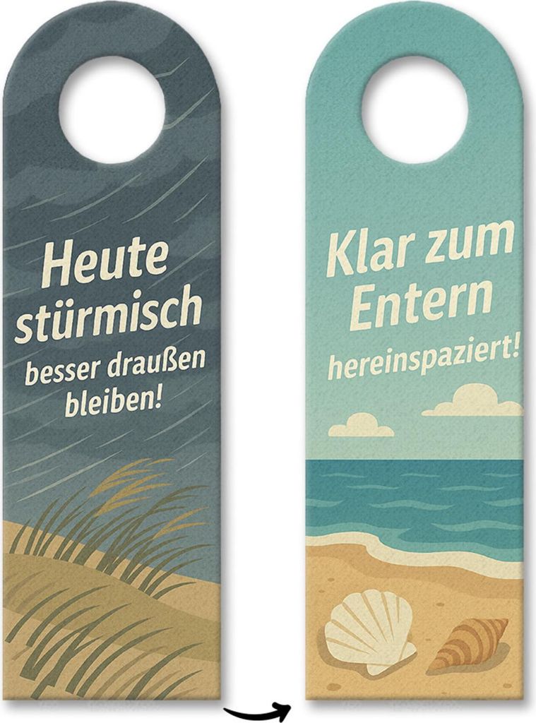Heute stürmisch - besser draußen bleiben Türhänger Maritim