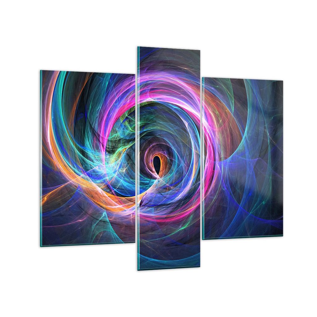 Bilder auf glas - Abstraktion modern - 95x80cm - Glasbilder - Wandbilder - Kunstdruck - zum Aufhängen bereit - Wanddekoration aus Glas - Glas Bild...