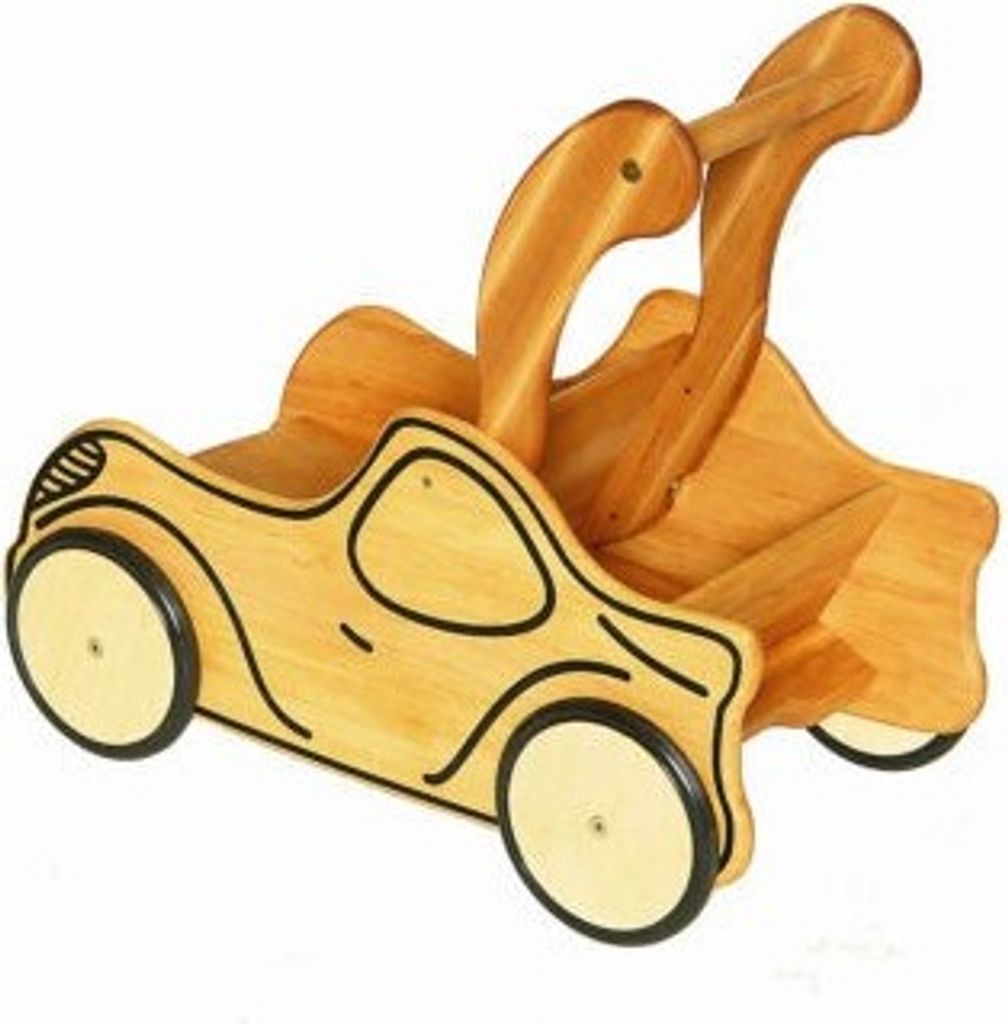 Drewart Lauflernwagen Puppenwagen Massivholz Lauflernhilfe Auto 934-3111