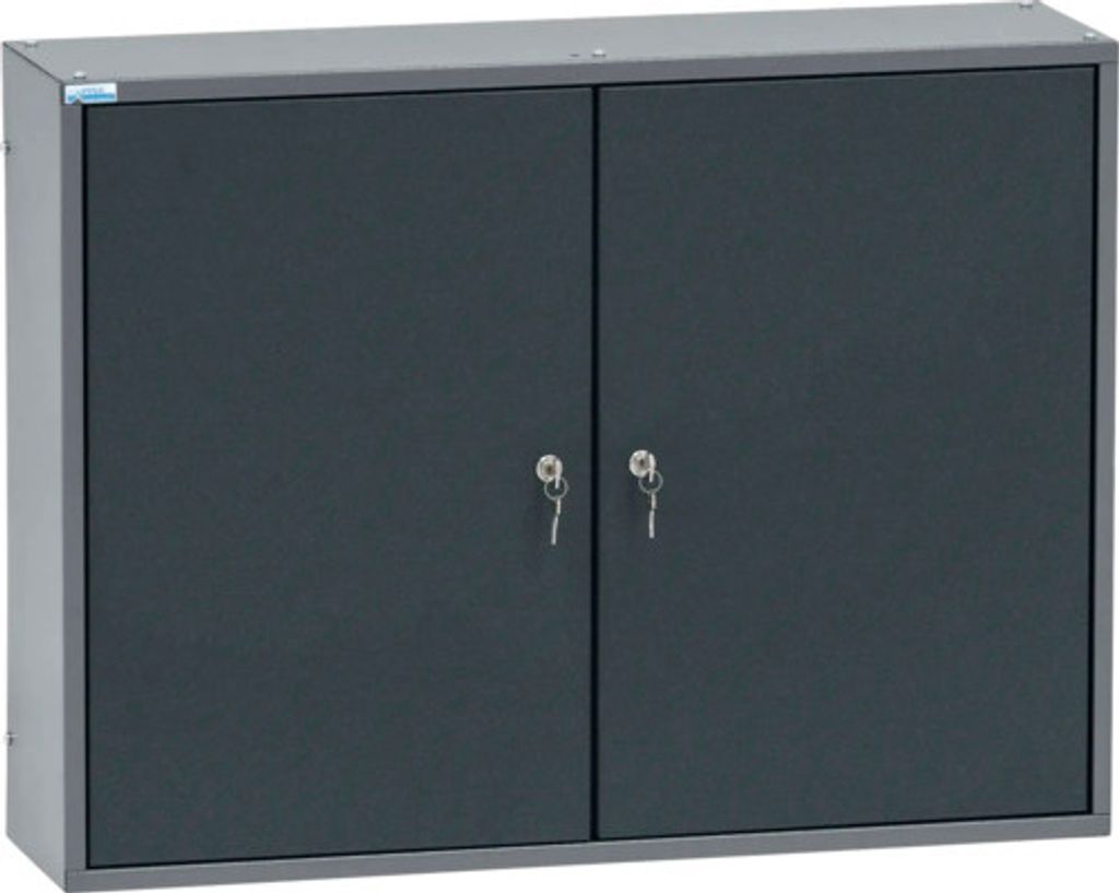 Hängeschrank Küpper 800 x 600 x 200 mm 2 Türen 36 Sichtboxen grau
