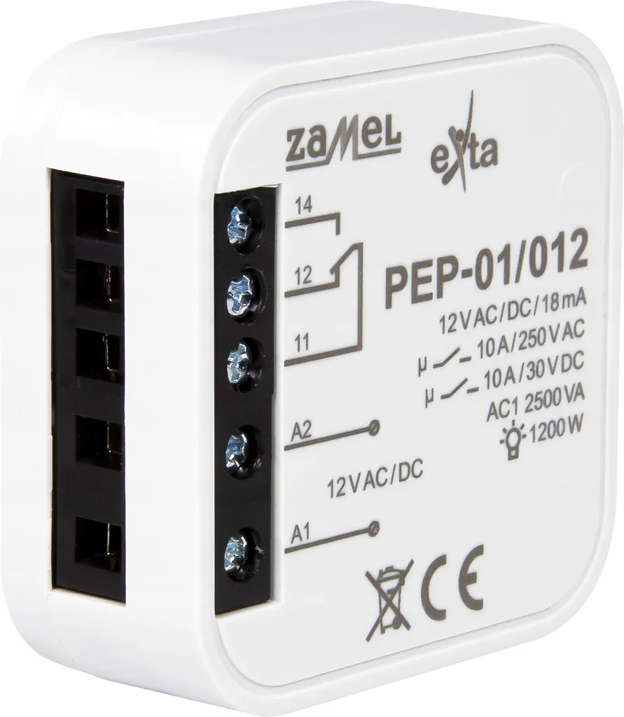 Relais de commande encastrable 10A 12V AC pour boîtes de dérivation - 5
