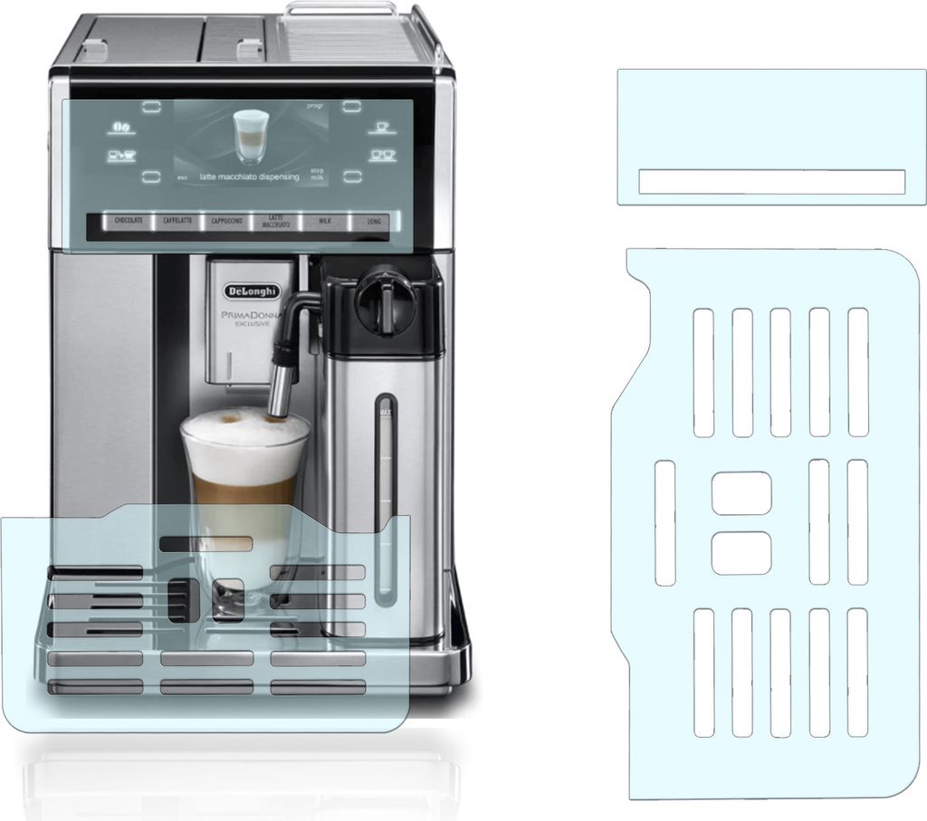 Abtropfblech Kratzschutz Schutzfolie DeLonghi PrimaDonna ESAM 6900 M - 6850