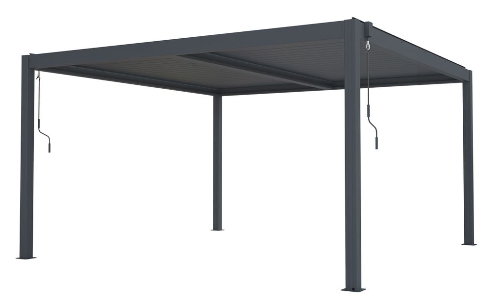 Bioklimatická pergola G21 Austin 4x4 m, antracitová Obrázok produktu 
