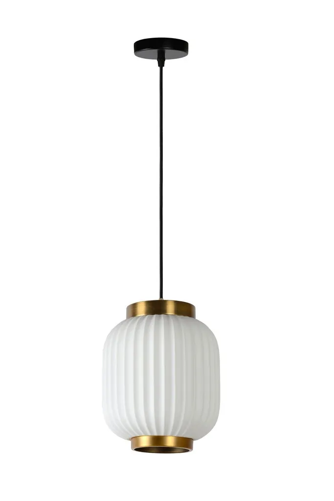 Lustre Suspension Blanche en Métal Lucide Gosse E27 pour Salon Chic