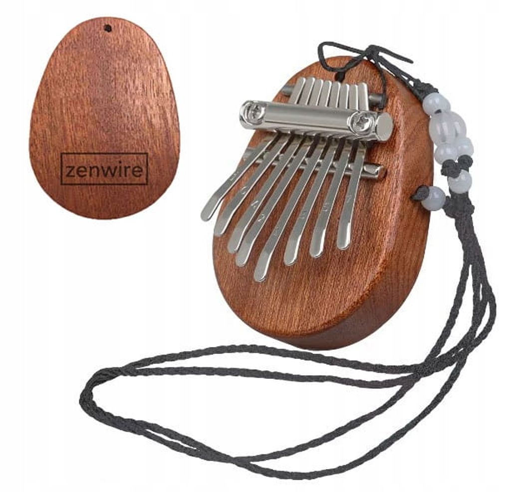 Mini kalimba - 8 touches - bois d'acajou - piano à pouces Image du produit 