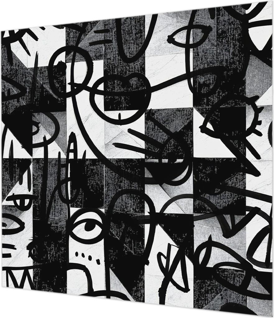 Wandtapete - Dekorative Tapete für Wohnzimmer - Tapetenfolie für Wanddekoration - 250x250 cm - Chaos zeichnen