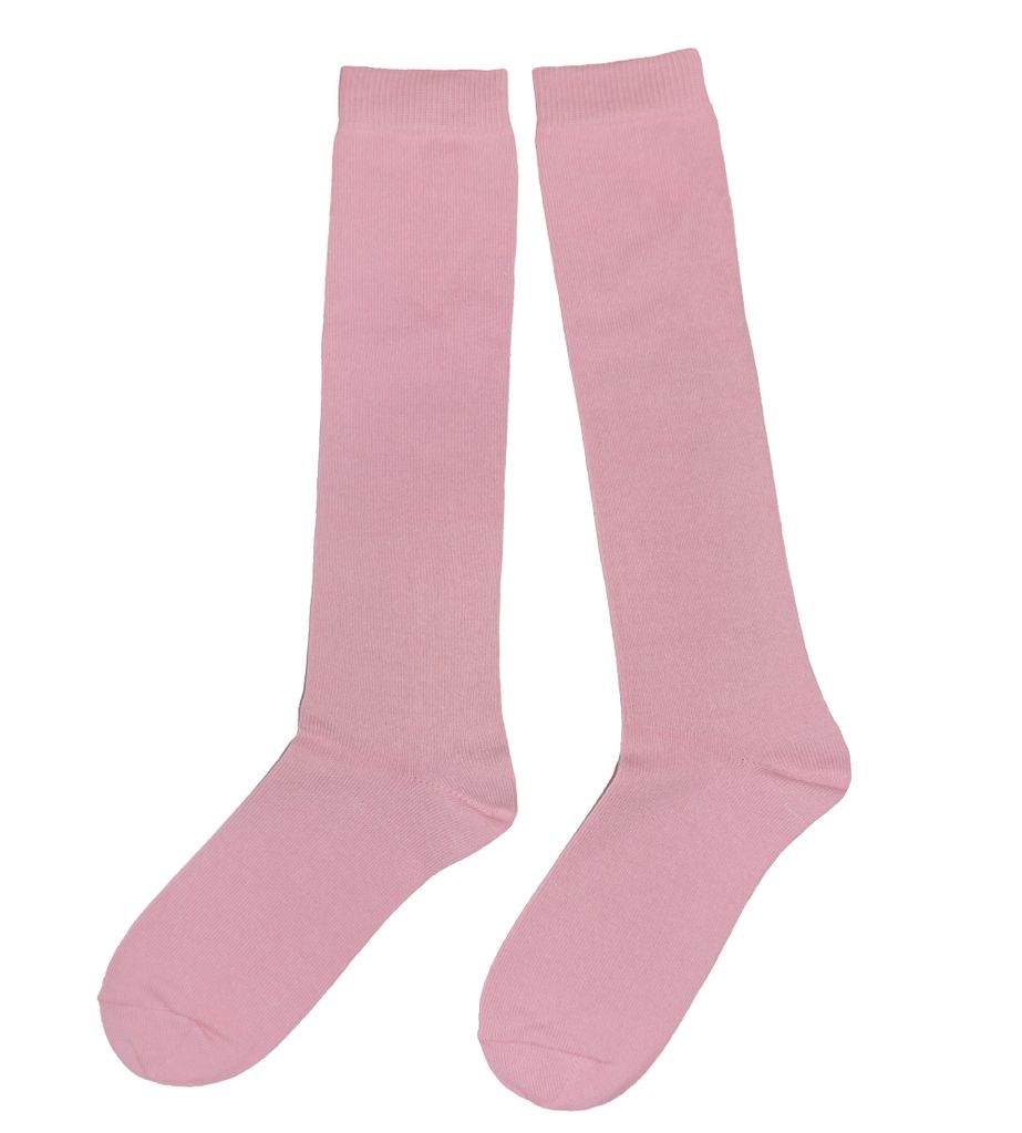 Kinder Kniestrümpfe aus Baumwolle Pastell Rosa Größe 35-38