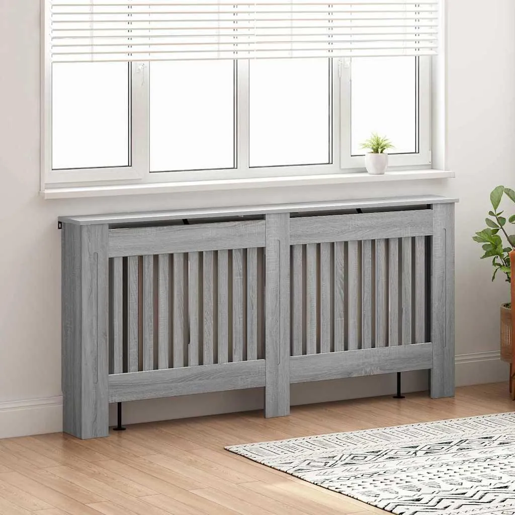 Cache-Radiateur Gris Sonoma avec Tablette Déco 172 cm - Finition Premium