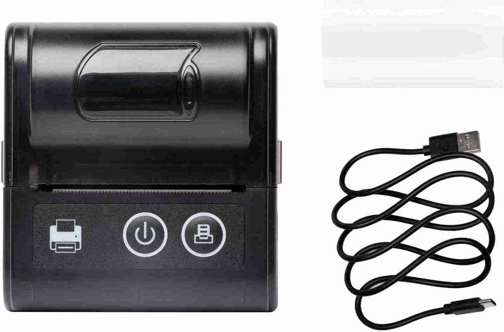 Przenośna mini drukarka termiczna 2 cale, USB/BT, Zdjęcie produktu 