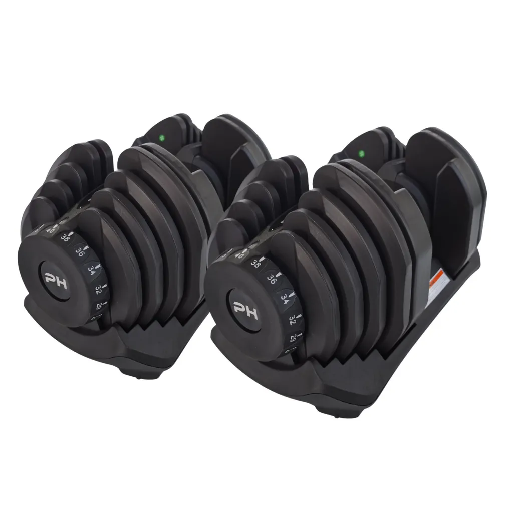 Dumbbells réglables 40kg système 17 en 1 - Haltères courts haute qualité