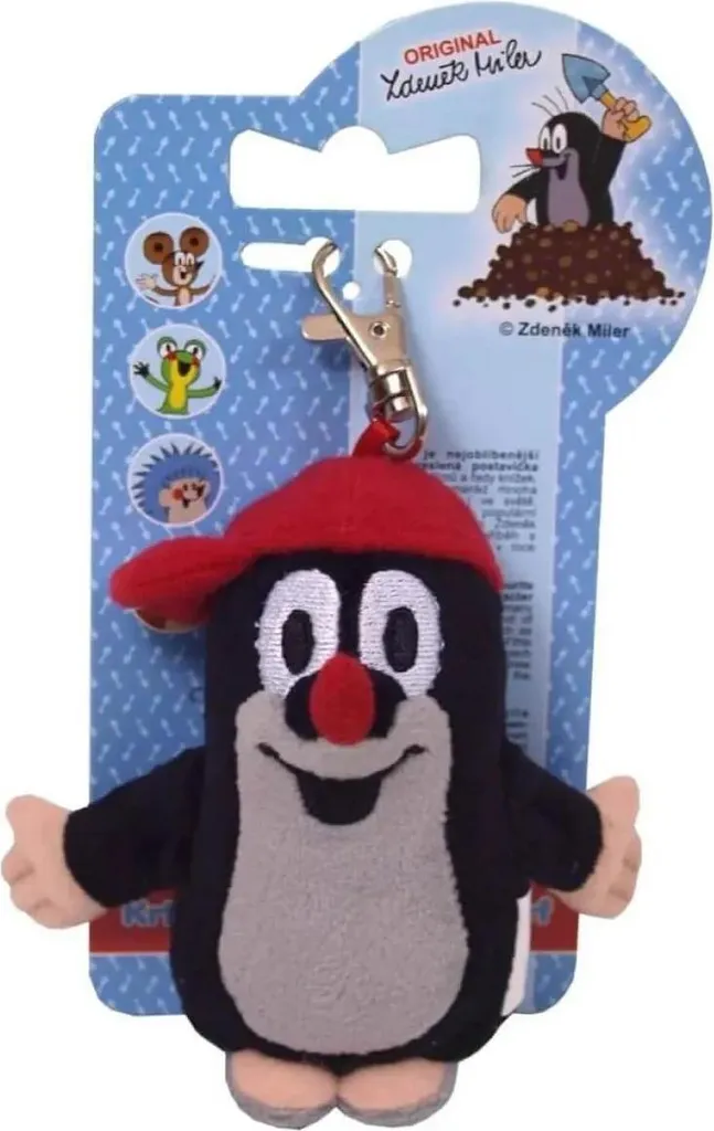 The Little Mole Portachiavi Krtek 10cm - Versione Baseball Cap Red