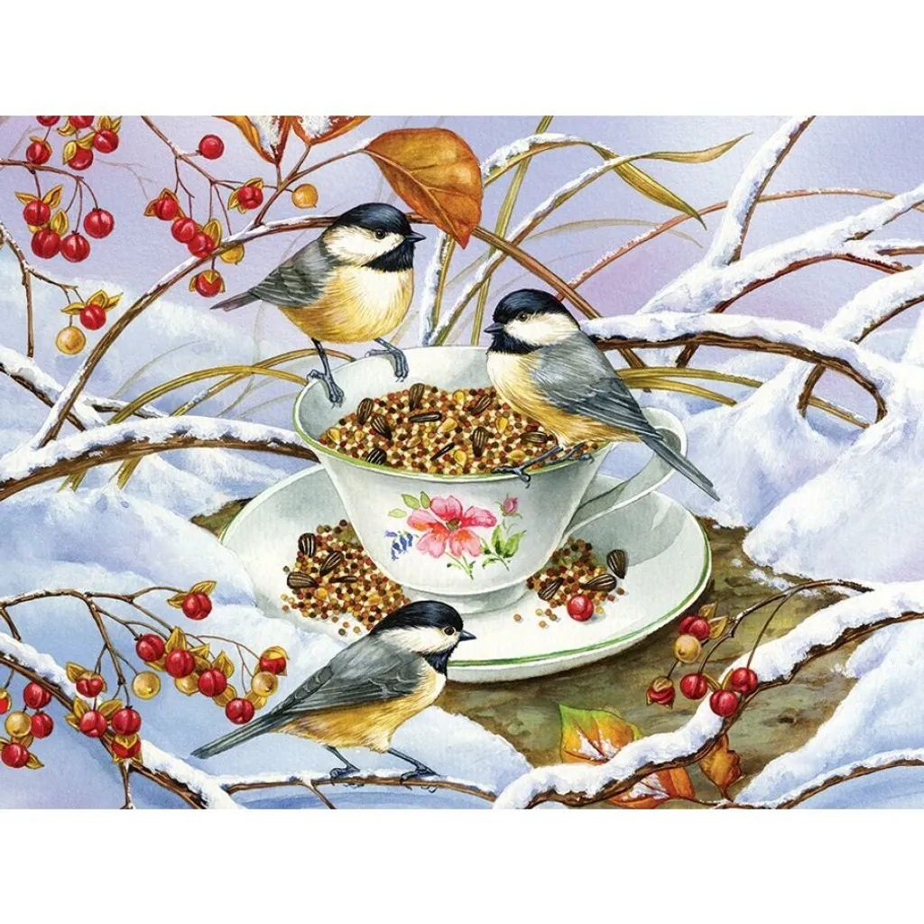 Puzzle Cobble Hill Chickadee Tee 275 pièces - Casse-tête oiseaux