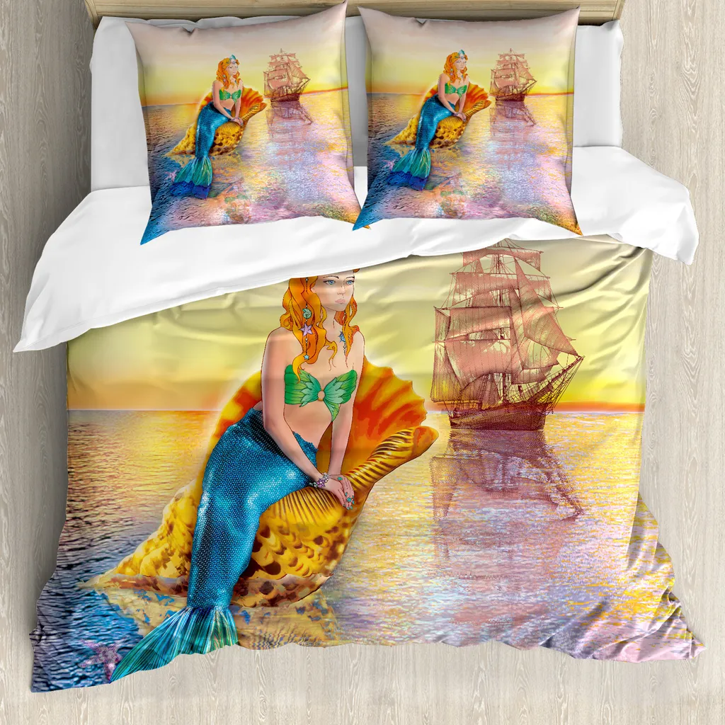 Set Letto Oceano Mitico ABAKUHAUS | Copripiumino Sirena 155x220