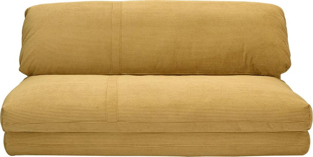 Miliboo - 2-Sitzer Schlafsessel aus gelbem Curry-Cordstoff SPENCER