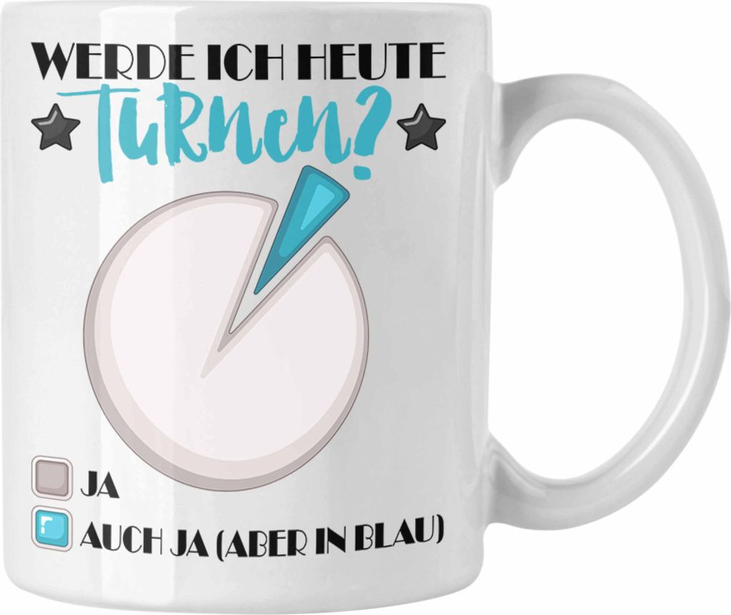Trendation - Turnen Tasse Geschenk für Turnerin Werde ich Heute Turnen (Weiß)