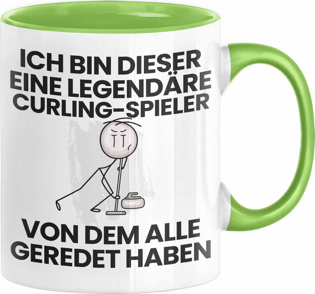 Curling-Spieler Geschenk Tasse Lustige Geschenkidee Geburtstag für Curling-Spieler Ich Bin Dieser Legendäre Curling-Spieler Von Dem Alle Geredet ...