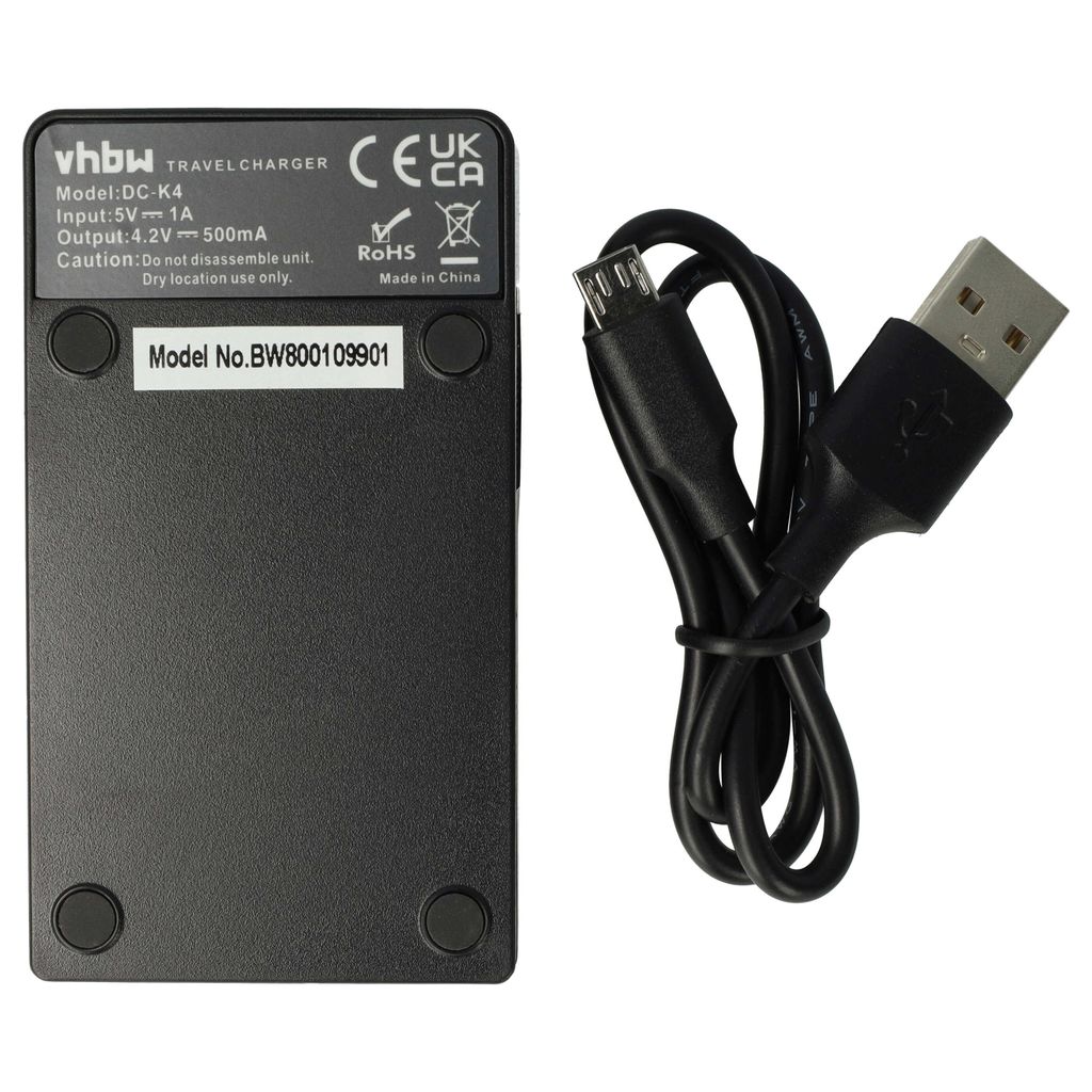 vhbw USB-C Ladegerät kompatibel mit Canon PowerShot TX1, Produktbild 