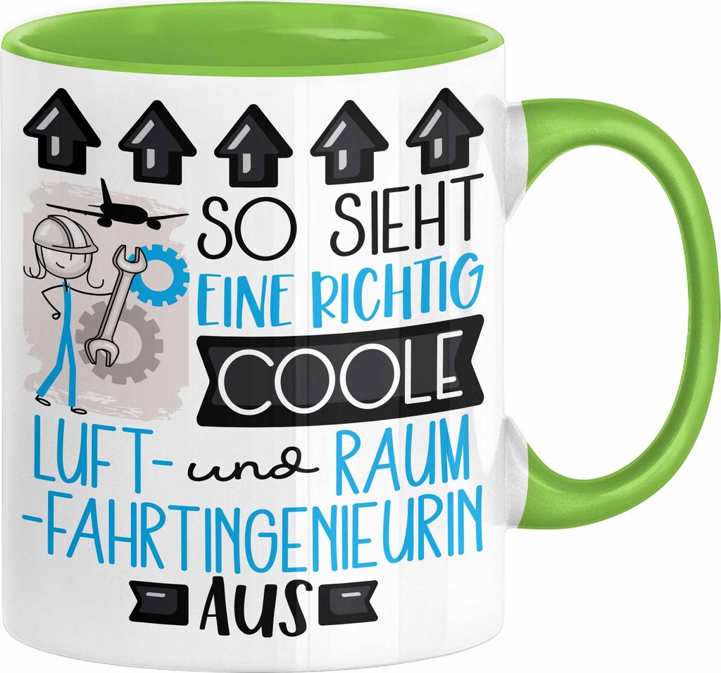 Luft- und Raumfahrtingenieurin Geschenk Tasse Geschenkidee für Luft- und Raumfahrtingenieurin Geburtstag Weihnachten Spruch So Sieht Eine Richtig ...