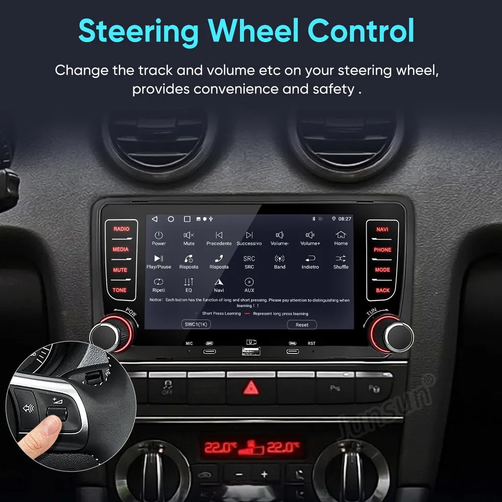 Autoradio Audi A3 S3 RS3 8P 2003-2013 | Android 13 CarPlay 1+32G - 7