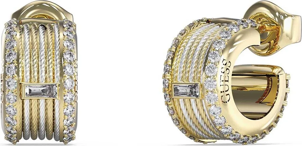Guess Kalybe Earrings JUBE05391JW: Orecchini a Cerchio Oro da Donna