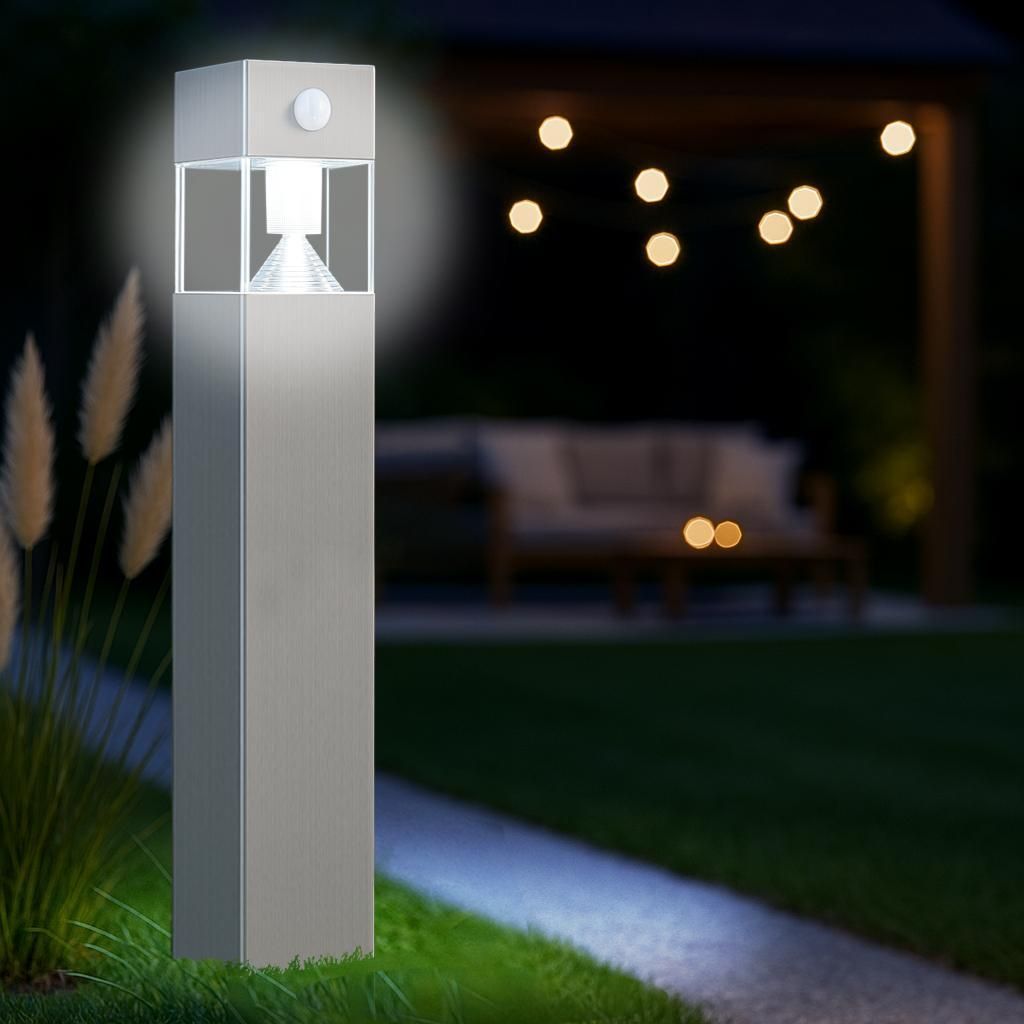 MeLiTec Solar Gartenleuchte SO32 eckig mit Bewegungsmelder, Produktbild 