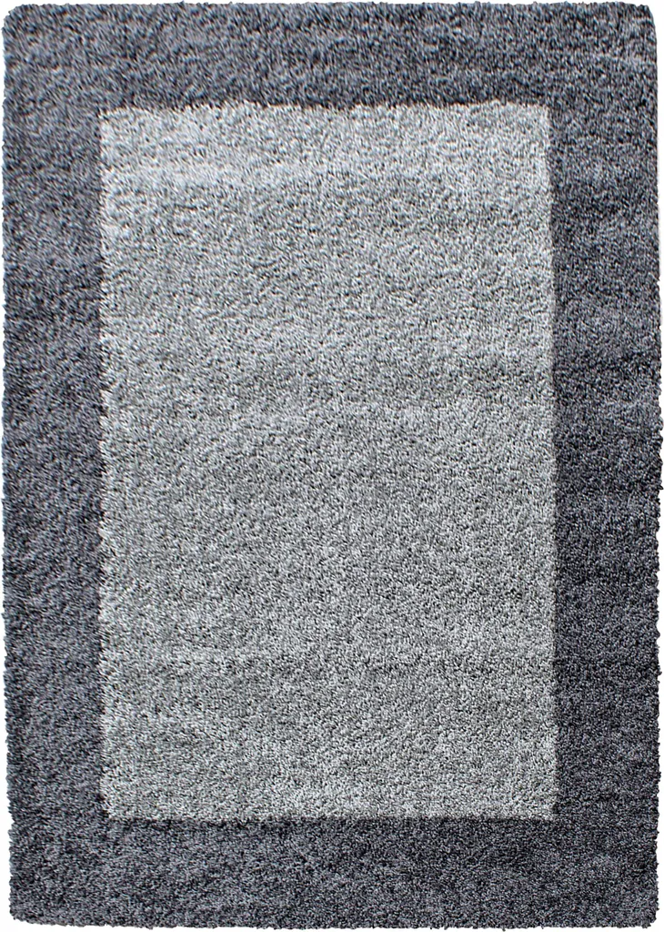 Tapis de Salon Rond 160 cm Gris Anthracite Style Shaggy et Moelleux