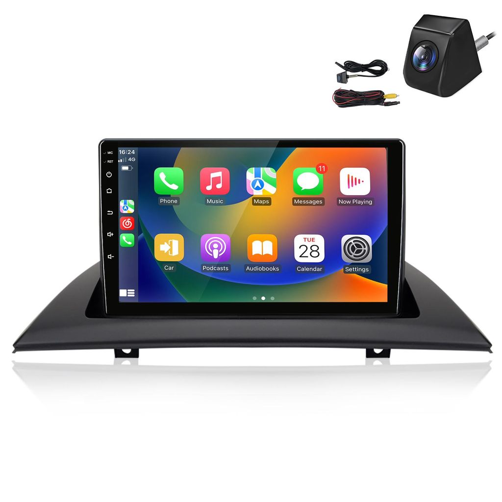Autoradio mit Rückfahrkamera CarPlay Für BMW X3 E83 2004-2012 Android Auto 8Kern 4G WIFI GPS Navigation Radio DSP SWC Bluetooth DAB+ 9 Zoll 4+64GB