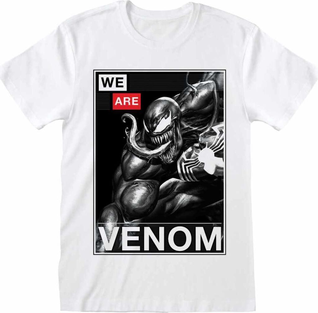 Marvel Universe - Venom Poster - White T-Shirt - Größe M