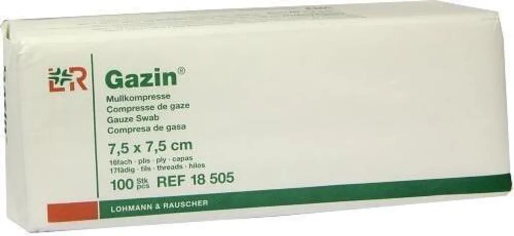 Kit Pronto Soccorso: Garze Gazin 7,5x7,5 16 Strati 100 pz L&R - 1