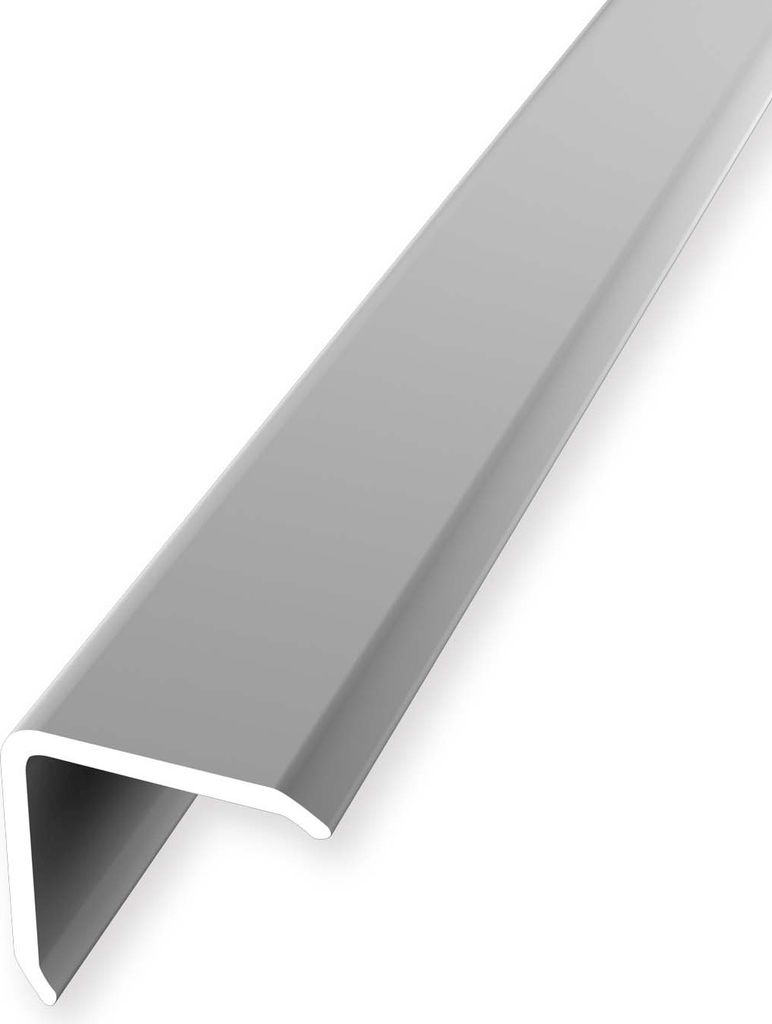 Eckschutzwinkel 20 x 20 x 2500 mm Winkelprofil Eckschutzprofil Aluminium eloxiert Glatt Ungebohrt Silber Küberit