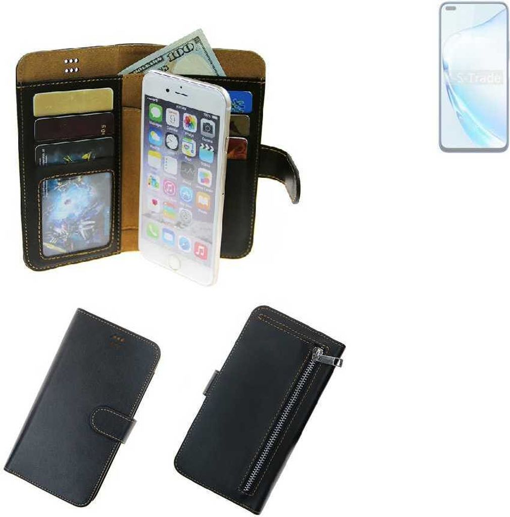 K-S-Trade Schutz Hülle kompatibel mit Wiko Hi Enjoy 60 Pro 5G Klapphülle Case Phone cover Slim Handytasche Handy Hülle schwarz aus Kunstleder (1