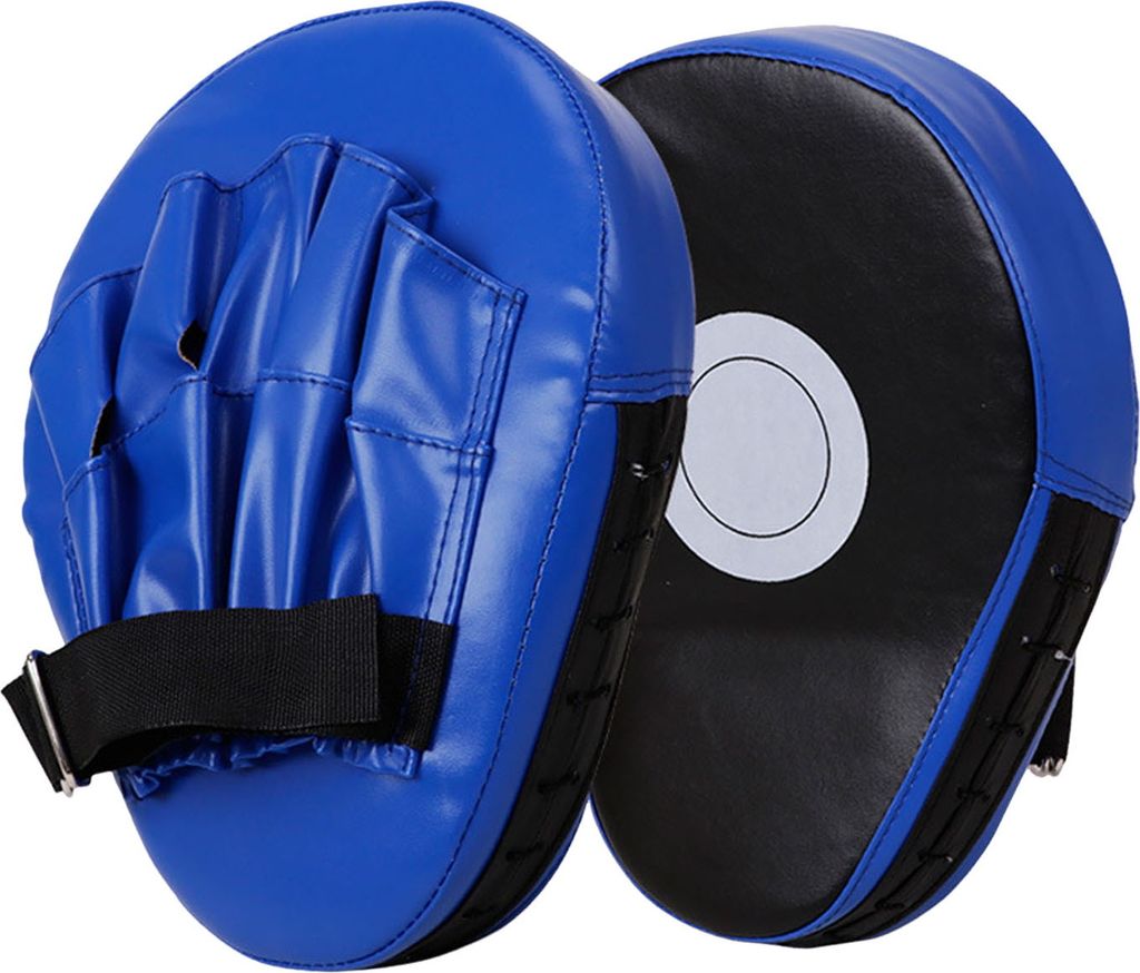 1 Paar gebogene Focus Boxhandschuhe aus Kunstleder für Damen und Herren, geeignet für Muay Thai, MMA, Sparring, Training und Schlagtraining.
