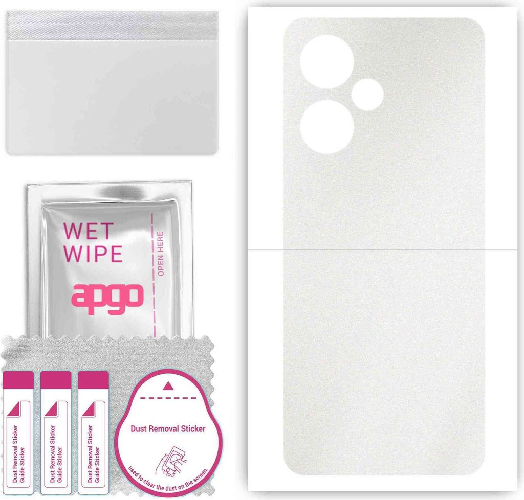 apgo Rückseite Schutzfolie, Skin, kompatibel mit Infinix Hot 30i, Hinten Displayschutzfolie aus Vinylfolie, kratzfest, einfache Montage - Matt Tra...
