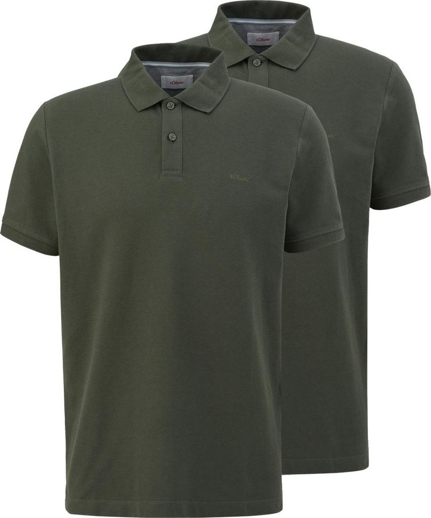 s.Oliver 2er Pack Basic Poloshirt Piqué Qualität, Vielseitig kombinierbares Basic, Klassischer Look