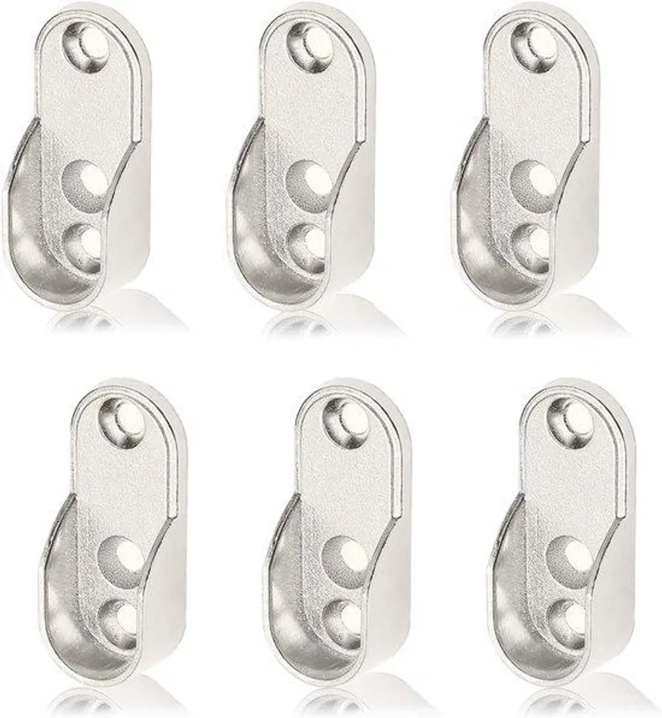 Supports pour tringles à vêtements 6 pièces en alliage de zinc robus