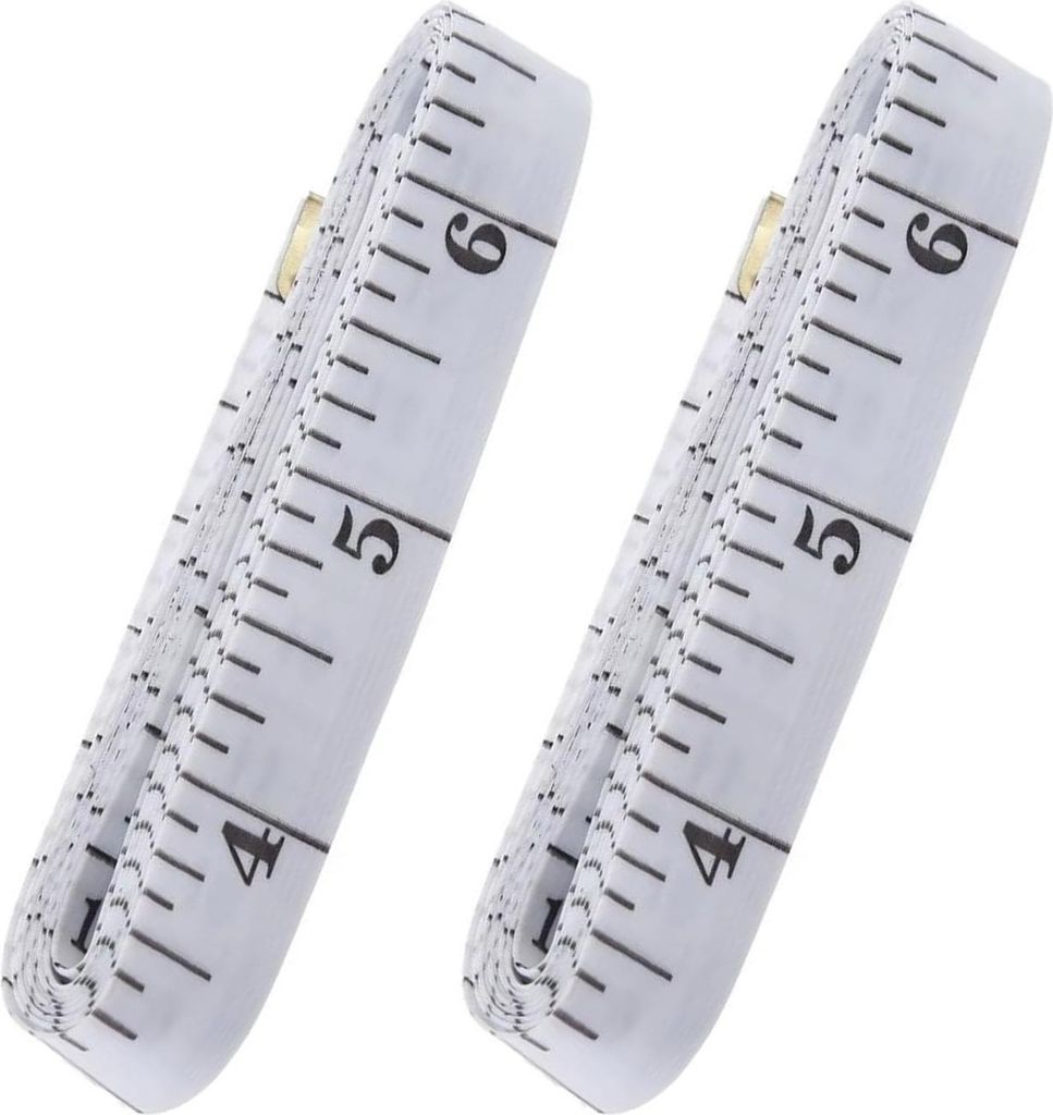 1/2 Stück 1,5 m/60 Zoll doppelseitiges Maßband Mini-Weichmaßband Tragbares Schneider-Nähtuch Gewichtsverlust-Körpermaßband Flexibles Linealband