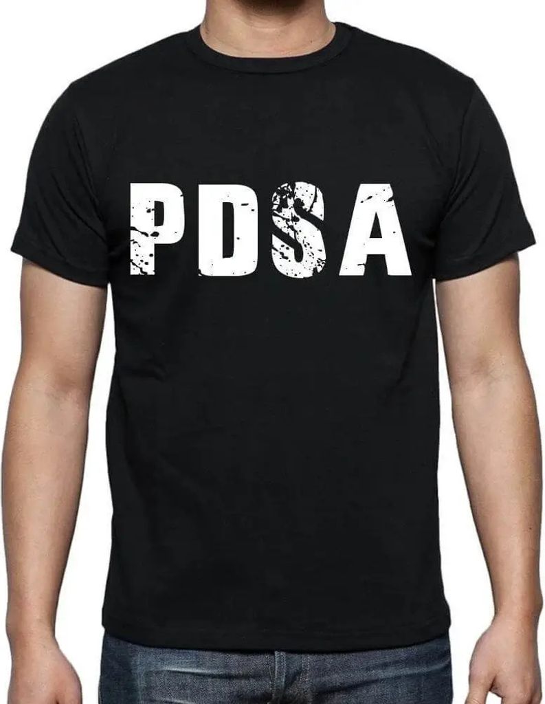Herren Grafik T-Shirt Pdsa Öko-Verantwortlich Vintage Jahrgang Kurzarm Lustige Druck Geburtstag Geschenk Mann