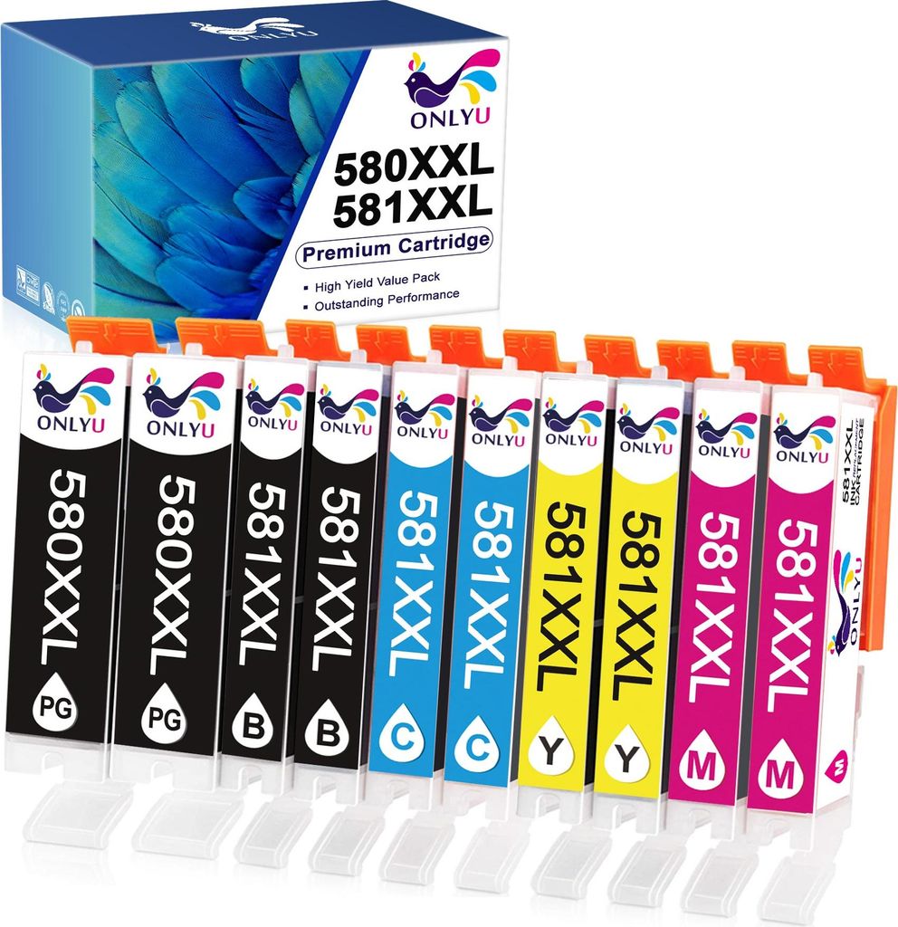 10x PGI-580 CLI-581 XXL Druckerpatronen für Canon 580 581 XXL Patronen Pixma TS705a TS6350a TS6351a TS8350a