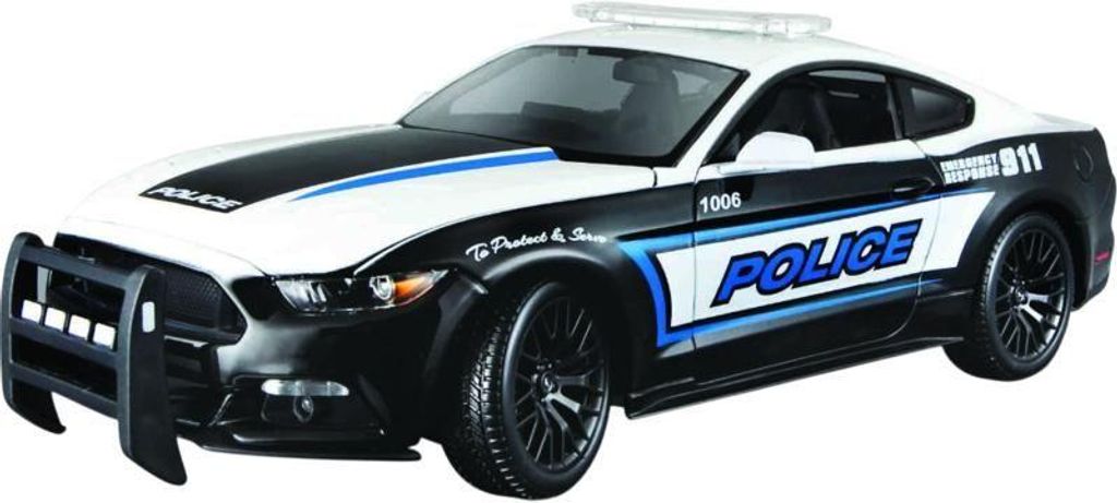 Maisto Ford Mustang GT 2015 1:18 schwarz-weiß