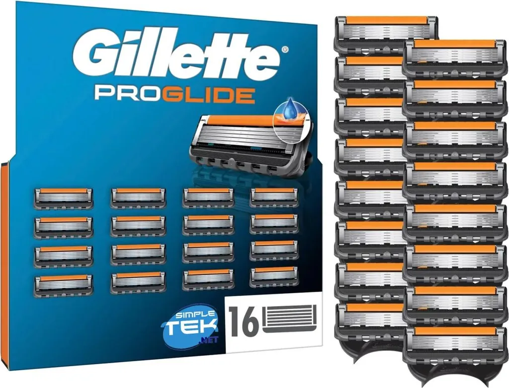 Gillette Proglide Box 16 Ricariche - Kit Professionale Rasatura 5 Lame